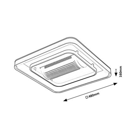 Rabalux - LED Stmievateľné stropné svietidlo s ventilátorom LED/50W/230V 3000/4000/6000K Wi-Fi + diaľkové ovládanie
