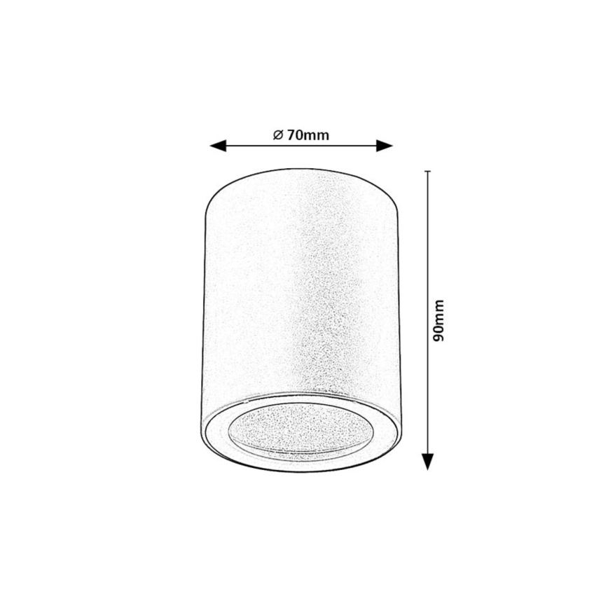 Rabalux - Stropné svietidlo 1×GU10/35W/230V, priemer 7 cm, čierne