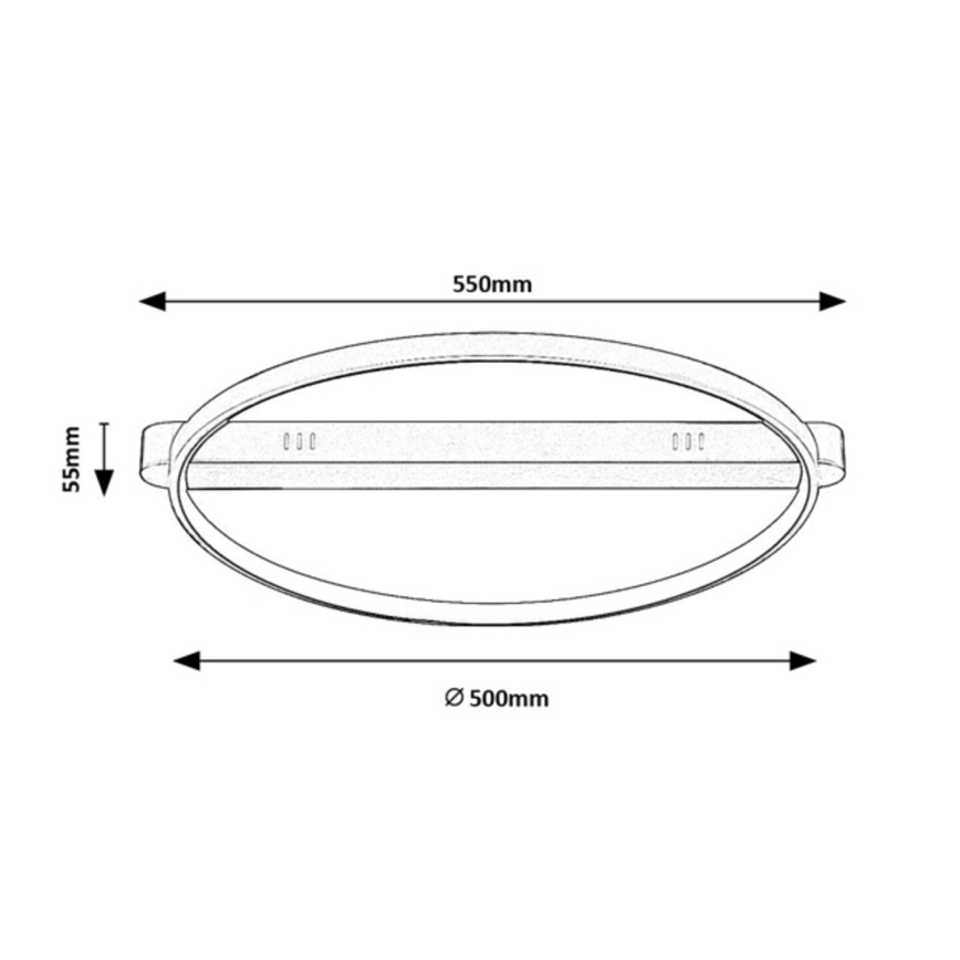 Rabalux - LED stropné svietidlo LED/45W/230V 3000K 50x55 cm čierne