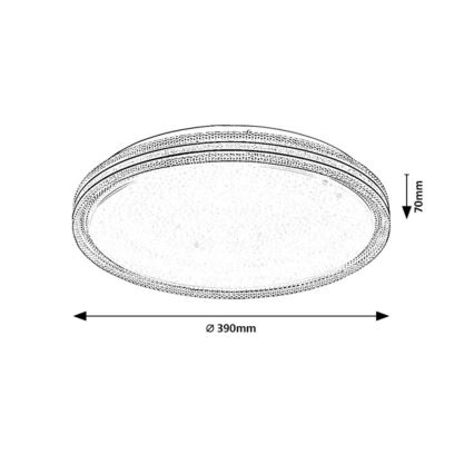 Rabalux - stmievateľné LED stropné svietidlo LED/34W/230V 3000-6500K priemer 39 cm + diaľkové ovládanie