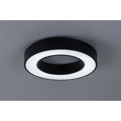 Rabalux - LED stmievateľné stropné svietidlo LED/45W/230V 3000-6500K pr. 60 cm čierne + diaľkové ovládanie