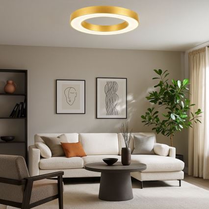Rabalux - LED stmievateľné stropné svietidlo LED/45W/230V 3000-6500K priemer 60 cm zlaté + diaľkové ovládanie