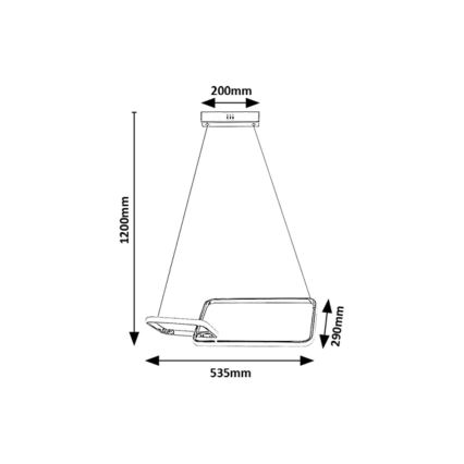 Rabalux - LED Prisadený luster LED/36W/230V 4000K
