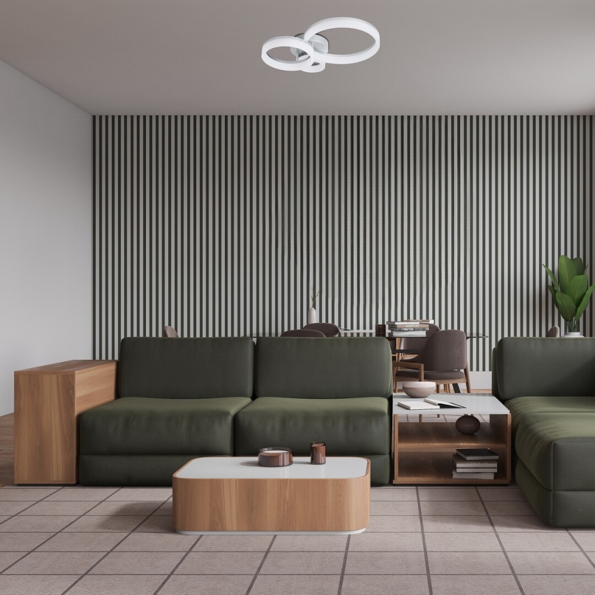 Rabalux - LED stropné svietidlo LED/24W/230V 3000/4000/6500K 38x51 cm matný chróm