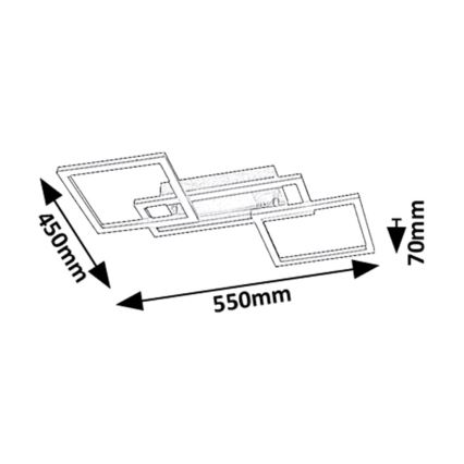 Rabalux - LED Stmievateľné stropné svietidlo LED/40W/230V 3000-6500K 45x55 cm + diaľkové ovládanie