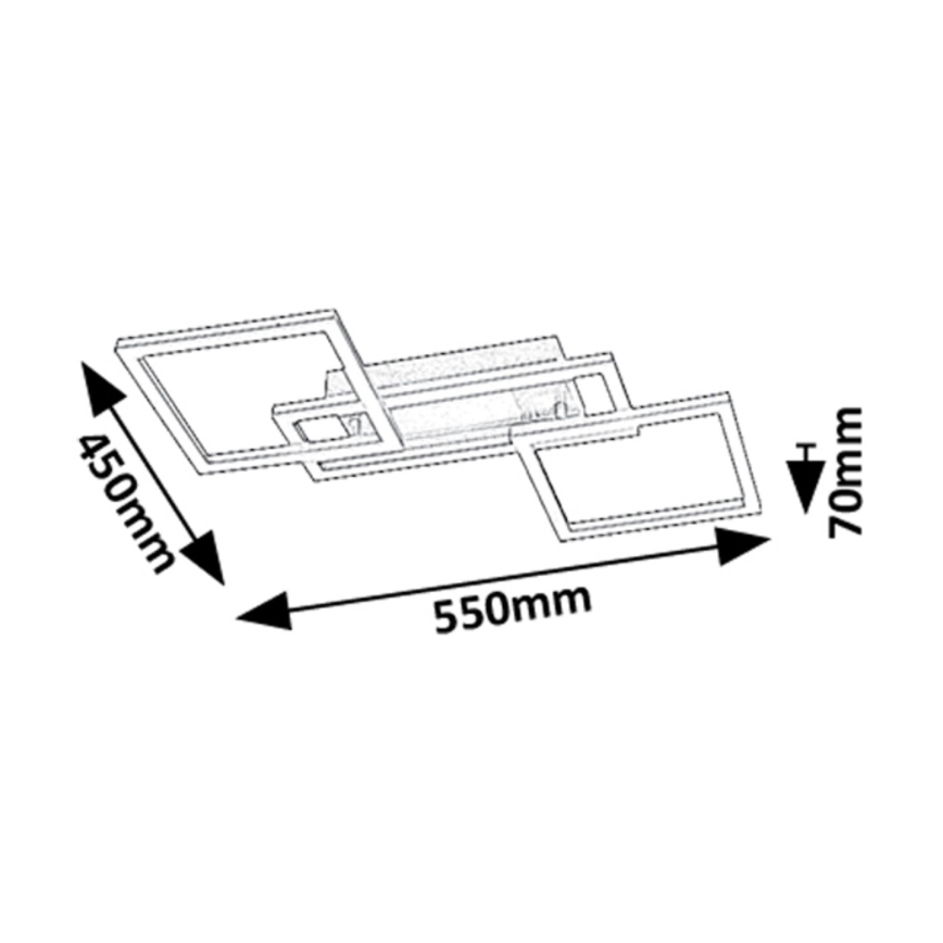 Rabalux - LED Stmievateľné stropné svietidlo LED/40W/230V 3000-6500K 45x55 cm + diaľkové ovládanie