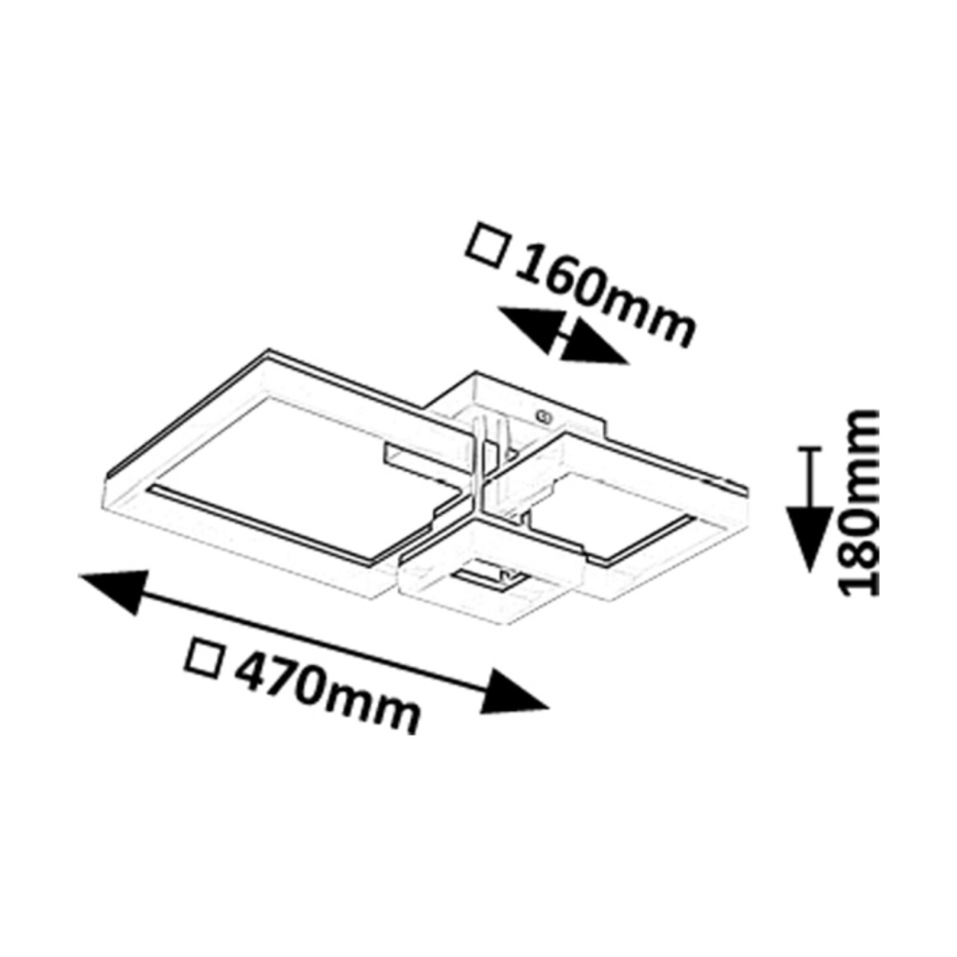 Rabalux - LED Stropné svietidlo LED/22W/230V 3000/4000/6500K čierna