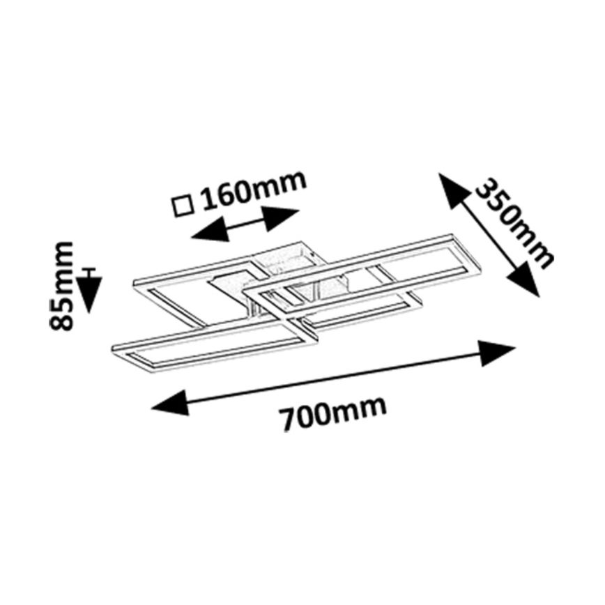 Rabalux - LED stmievateľné stropné svietidlo LED/40W/230V 3000-6500K 35x70 cm + diaľkové ovládanie