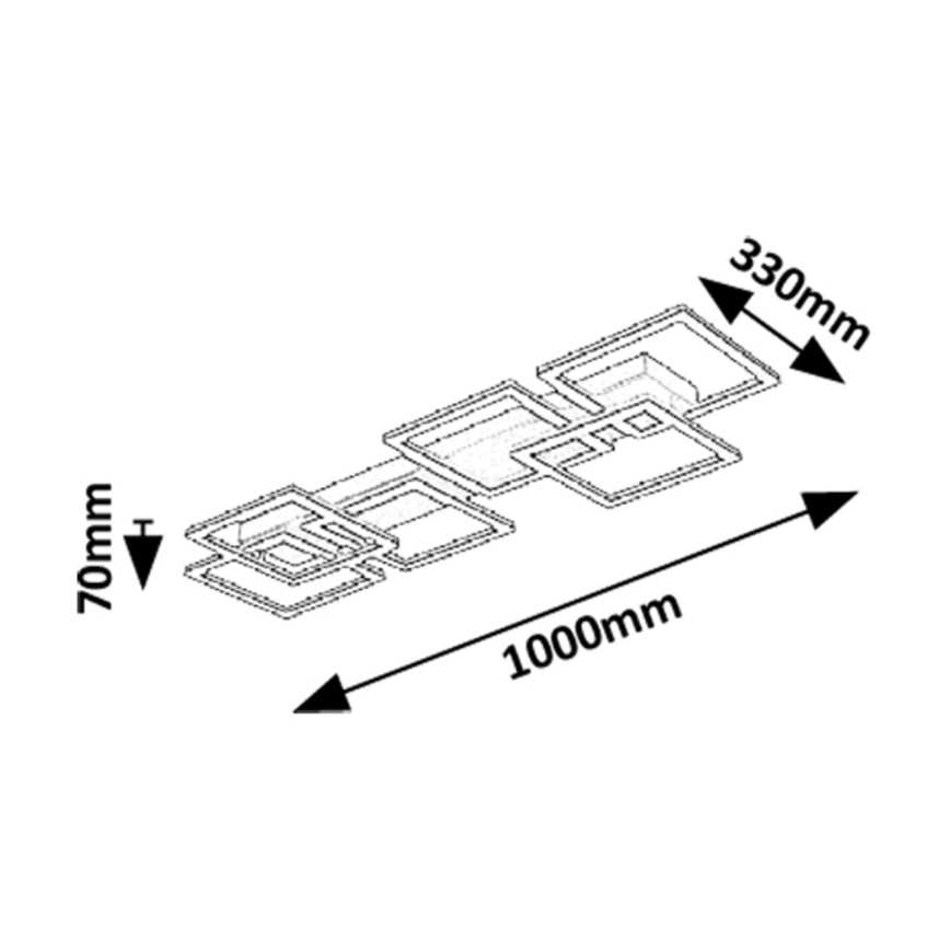 Rabalux - LED Stmievateľné stropné svietidlo LED/40W/230V 3000-6500K 33x100 cm + diaľkové ovládanie