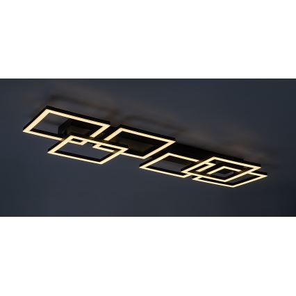 Rabalux - LED stmievateľné stropné svietidlo LED/40W/230V 3000-6500K 33x100 cm čierna + diaľkové ovládanie