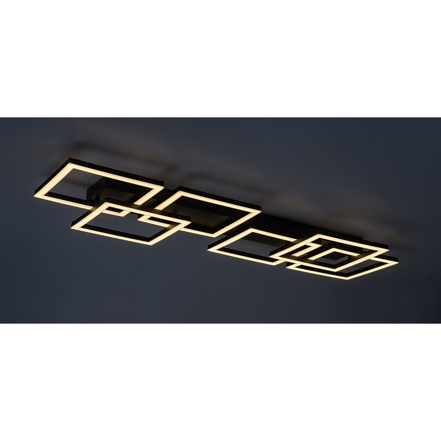 Rabalux - LED stmievateľné stropné svietidlo LED/40W/230V 3000-6500K 33x100 cm čierna + diaľkové ovládanie
