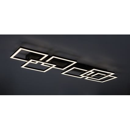 Rabalux - LED stmievateľné stropné svietidlo LED/40W/230V 3000-6500K 33x100 cm čierna + diaľkové ovládanie