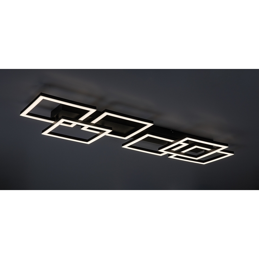 Rabalux - LED stmievateľné stropné svietidlo LED/40W/230V 3000-6500K 33x100 cm čierna + diaľkové ovládanie