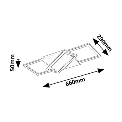 Rabalux - stmievateľné LED stropné svietidlo LED/40W/230V 3000-6500K 29x66 cm + diaľkové ovládanie