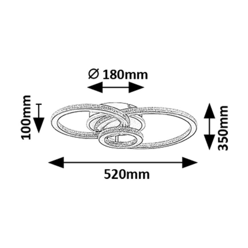 Rabalux - LED stmievateľné stropné svietidlo LED/40W/230V 3000-6500K + diaľkové ovládanie 35x52 cm