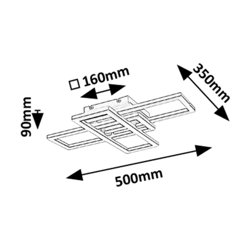 Rabalux - LED Stmievateľné stropné svietidlo LED/40W/230V 3000-6500K + diaľkové ovládanie 35x50 cm