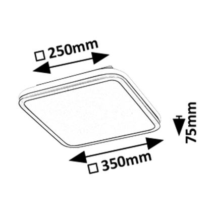 Rabalux - stmievateľné LED RGB stropné svietidlo LED/43W/230V 3000-6500K + diaľkové ovládanie 35x35 cm
