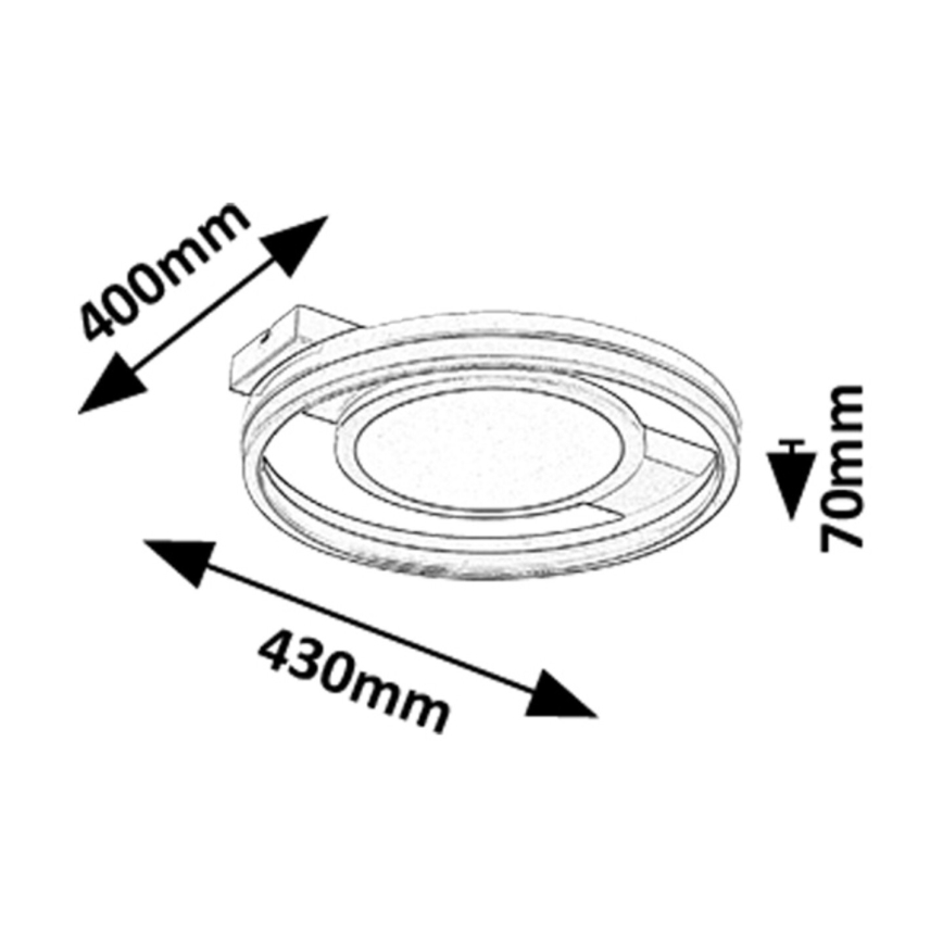 Rabalux - LED RGB stmievateľné stropné svietidlo LED/40W/230V 3000-6500K + diaľkové ovládanie, priemer 43 cm