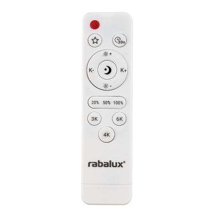 Rabalux - stmievateľné LED stropné svietidlo LED/20W/230V 3000-6500K priemer 38,5 cm čierne + diaľkové ovládanie