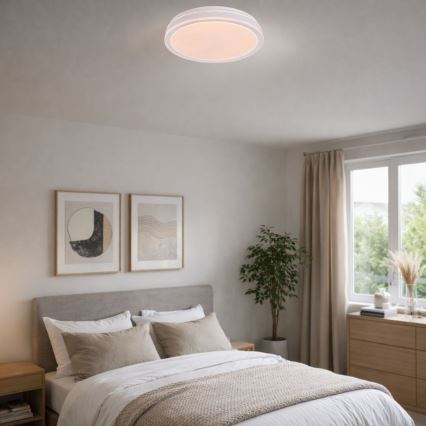 Rabalux - stmievateľné LED stropné svietidlo, 23 W/230 V, 3000–6500 K, priemer 38,5 cm, čierne, s diaľkovým ovládaním