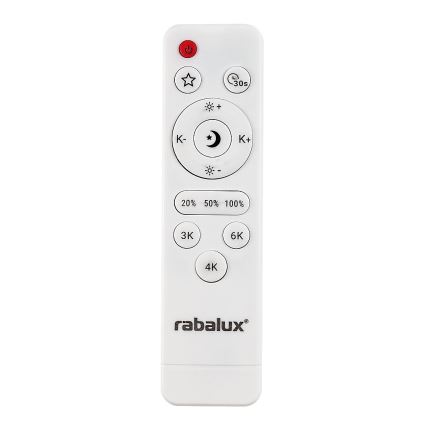 Rabalux - stmievateľné LED stropné svietidlo, 23 W/230 V, 3000–6500 K, priemer 38,5 cm, čierne, s diaľkovým ovládaním