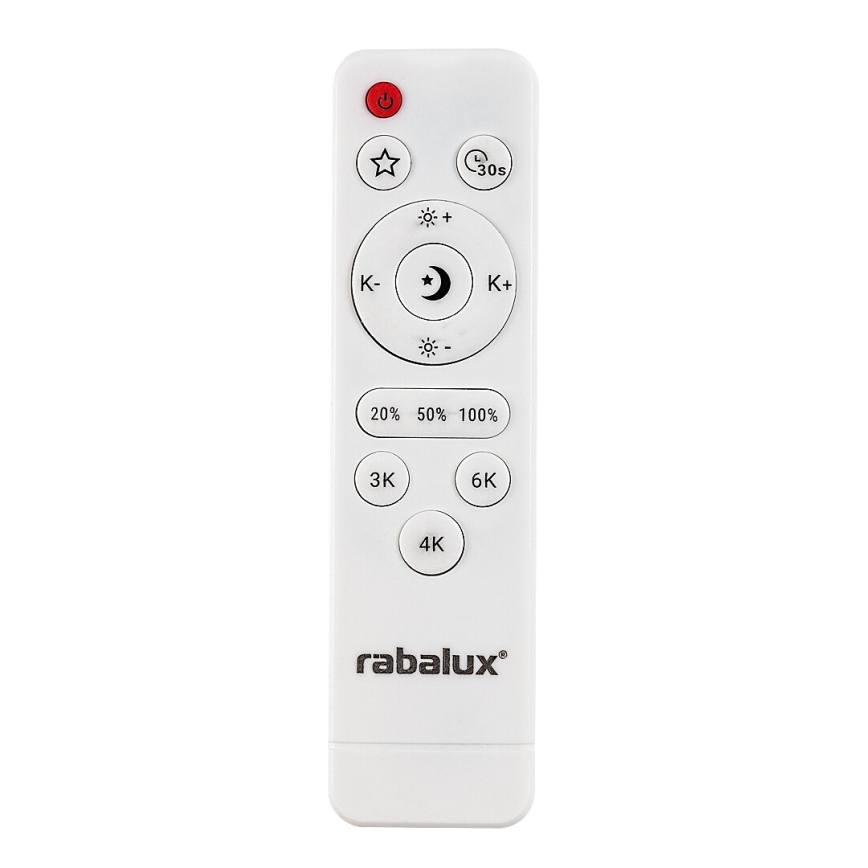 Rabalux - stmievateľné LED stropné svietidlo, 23 W/230 V, 3000–6500 K, priemer 38,5 cm, čierne, s diaľkovým ovládaním