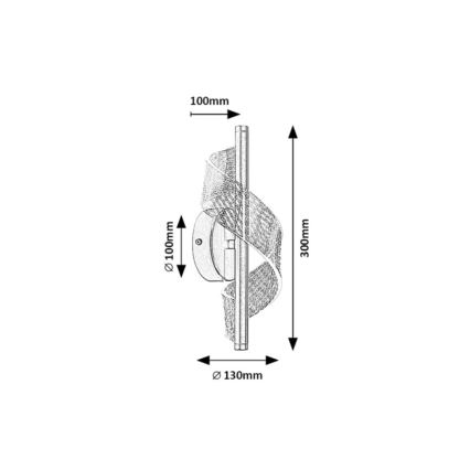 Rabalux - LED nástenné svietidlo LED/6W/230V 3000K