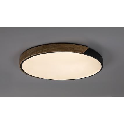 Rabalux - LED stropné svietidlo LED/42W/230V 3000/4000/6500K čierna/dub priemer 41 cm