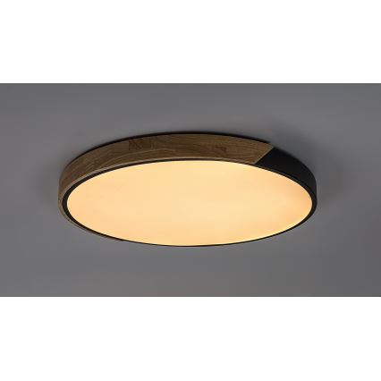 Rabalux - LED stropné svietidlo LED/42W/230V 3000/4000/6500K čierna/dub pr. 61 cm