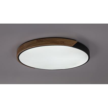 Rabalux - LED stropné svietidlo LED/42W/230V 3000/4000/6500K čierna/dub pr. 61 cm