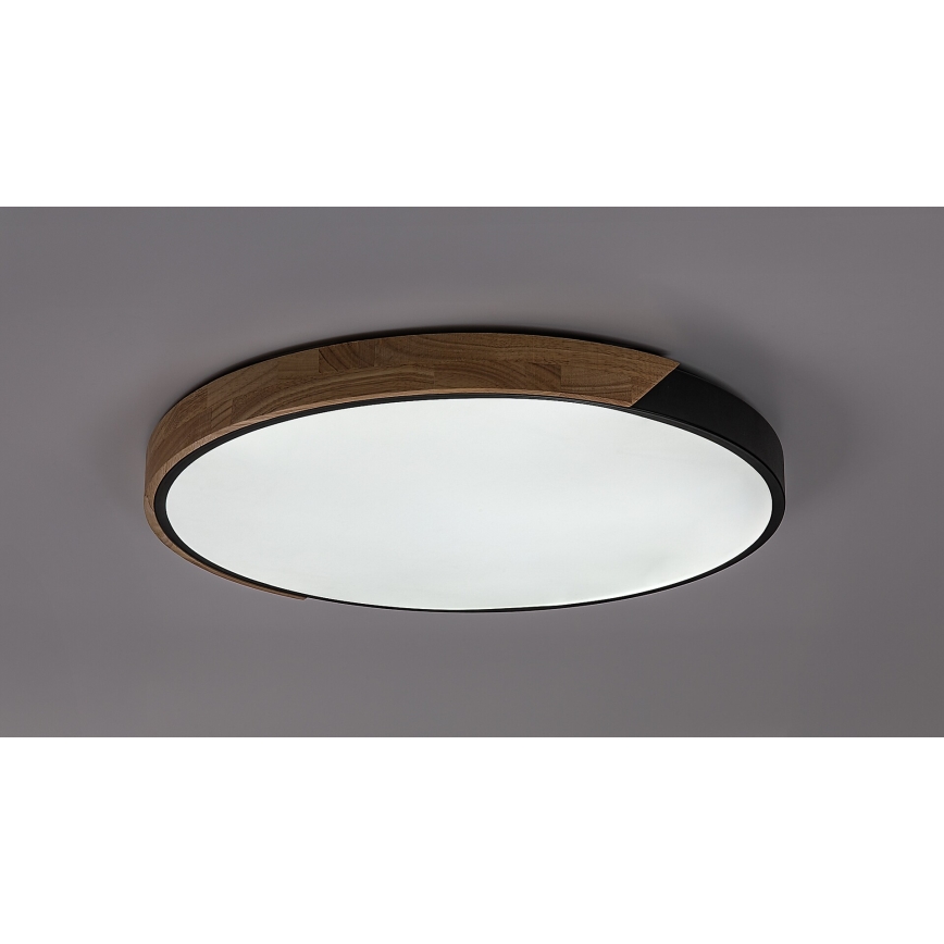 Rabalux - LED stropné svietidlo LED/42W/230V 3000/4000/6500K čierna/dub pr. 61 cm