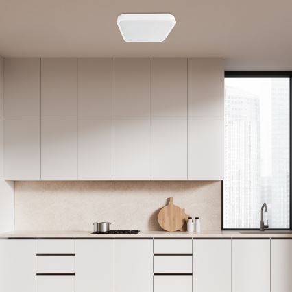Rabalux - LED Stmievateľné kúpeľňové stropné svietidlo LED/36W/230V 3000-6000K IP44 42x42 cm biela + diaľkové ovládanie
