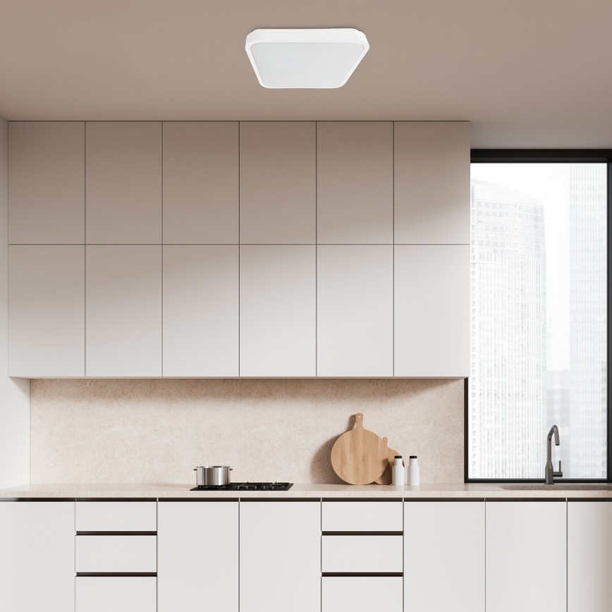 Rabalux - LED Stmievateľné kúpeľňové stropné svietidlo LED/36W/230V 3000-6000K IP44 42x42 cm biela + diaľkové ovládanie
