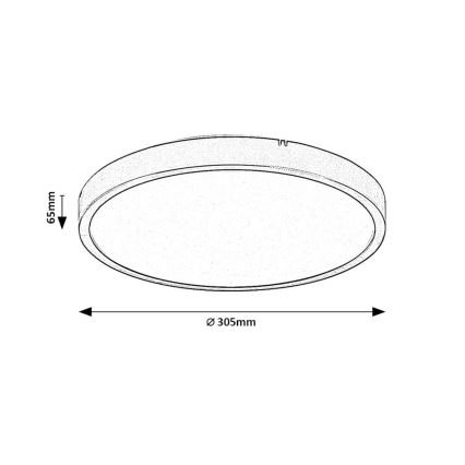 Rabalux - LED Kúpeľňové stropné svietidlo LED/18W/230V 3000/4000/6000K IP44 pr. 30,5 cm biela