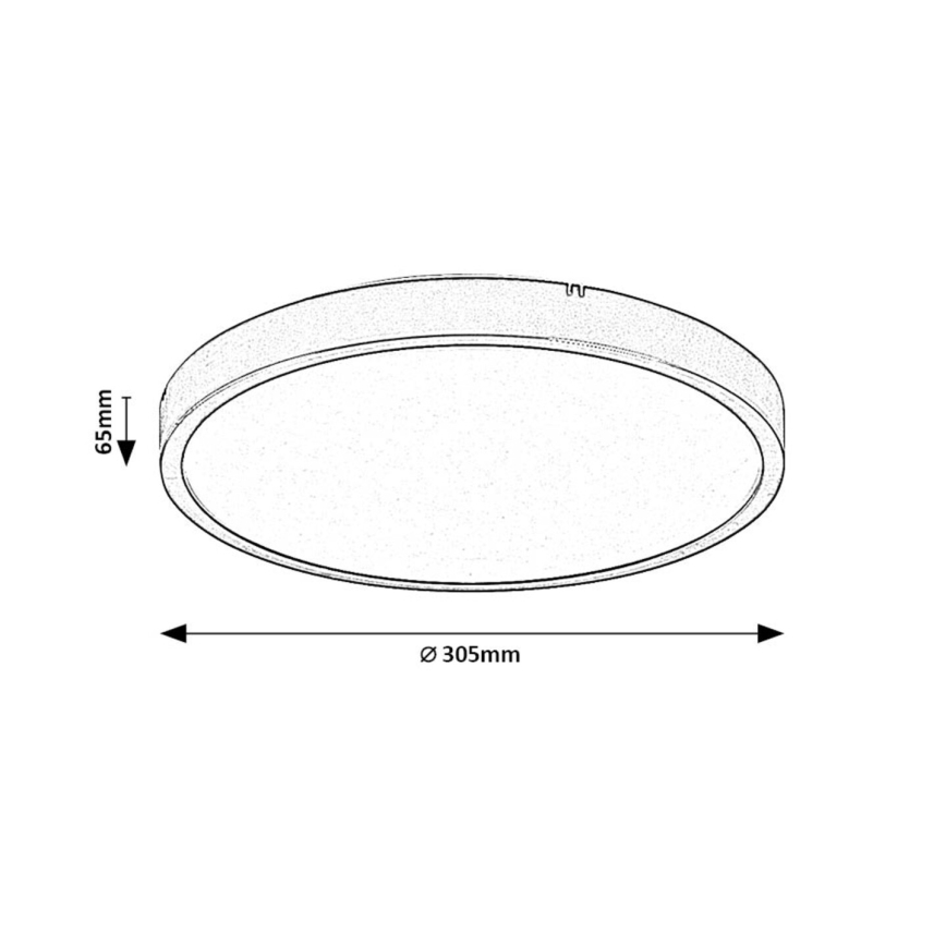 Rabalux - LED Kúpeľňové stropné svietidlo LED/18W/230V 3000/4000/6000K IP44 pr. 30,5 cm biela