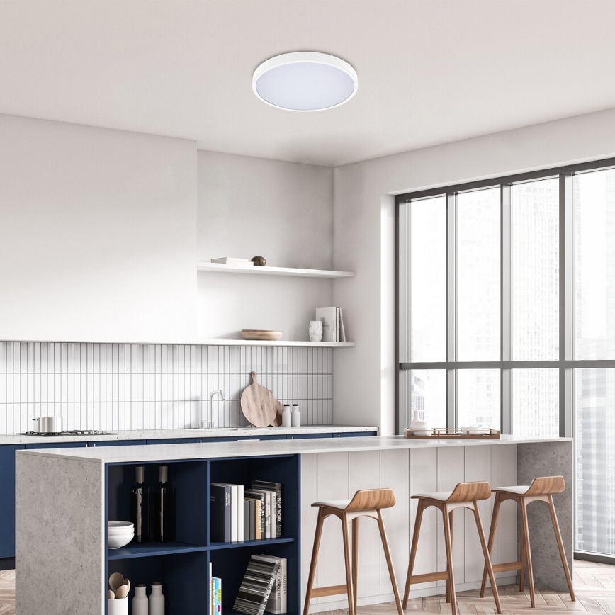 Rabalux - LED Stmievateľné kúpeľňové stropné svietidlo LED/36W/230V 3000-6000K IP44 pr. 42 cm biela + diaľkové ovládanie