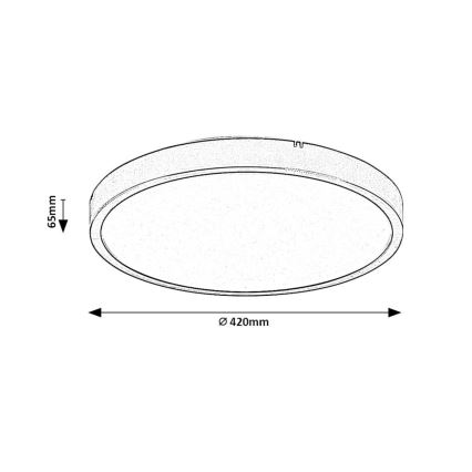 Rabalux - LED Stmievateľné kúpeľňové stropné svietidlo LED/36W/230V 3000-6000K IP44 pr. 42 cm biela + diaľkové ovládanie