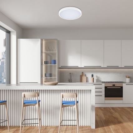 Rabalux - LED RGB Stmievateľné kúpeľňové stropné svietidlo LED/36W/230V 3000-6000K Wi-Fi Tuya IP44 pr. 42 cm biela + diaľkové ovládanie