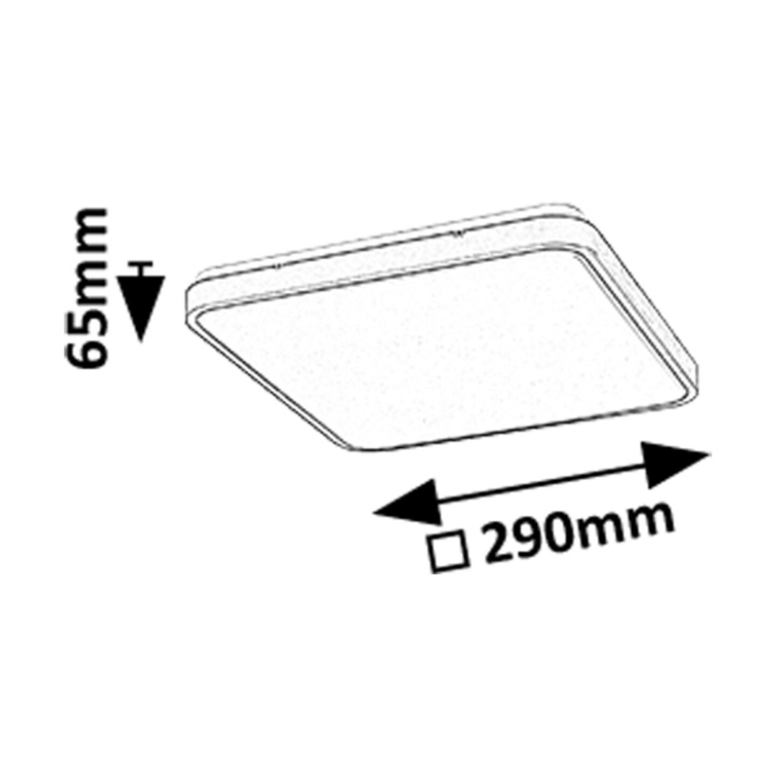 Rabalux - LED Kúpeľňové stropné svietidlo LED/24W/230V 3000/4000/6000K IP44 29x29 cm čierna