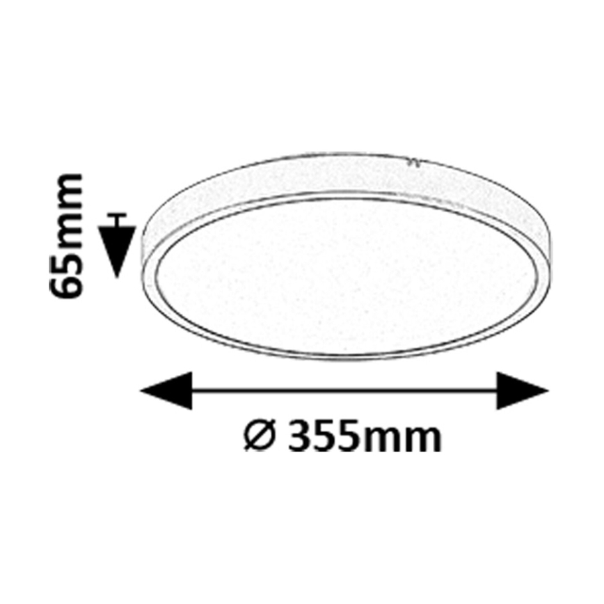 Rabalux - LED Kúpeľňové stropné svietidlo LED/24W/230V 3000/4000/6000K IP44 pr. 35,5 cm čierna