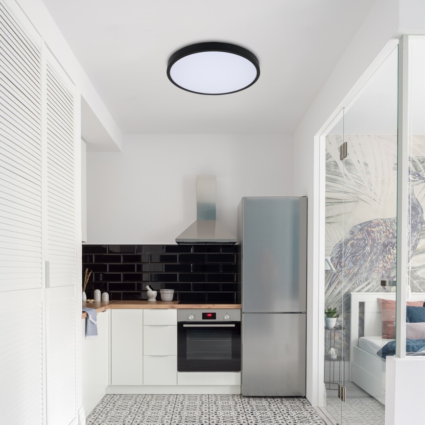 Rabalux - LED RGB Stmievateľné kúpeľňové stropné svietidlo LED/36W/230V 3000-6000K Wi-Fi Tuya IP44 pr. 42 cm čierna + diaľkové ovládanie
