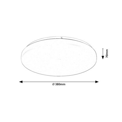 Rabalux - LED stmievateľné stropné svietidlo LED/34W/230V 3000-6500K pr. 38 cm + diaľkové ovládanie