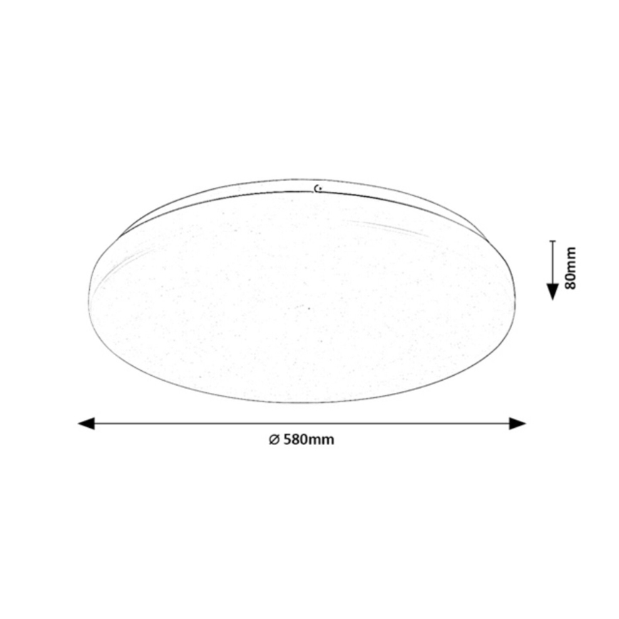 Rabalux - stmievateľné LED stropné svietidlo LED/60W/230V 3000-6500K pr. 58 cm s diaľkovým ovládaním