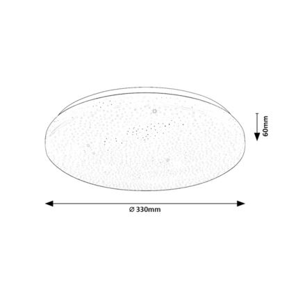 Rabalux - LED stmievateľné stropné svietidlo LED/22W/230V 3000-6500K priemer 33 cm + diaľkové ovládanie
