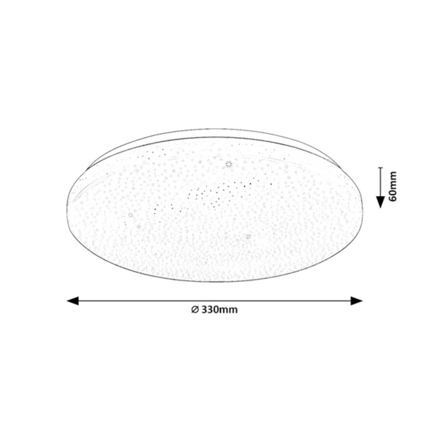 Rabalux - LED Stmievateľné stropné svietidlo LED/22W/230V 3000-6500K pr. 33 cm + diaľkové ovládanie