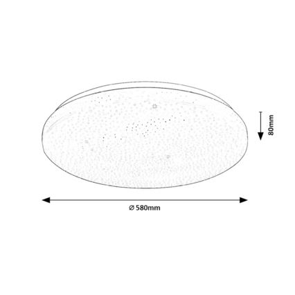 Rabalux - stmievateľné LED stropné svietidlo 60W/230V 3000-6500K pr. 58 cm + diaľkové ovládanie