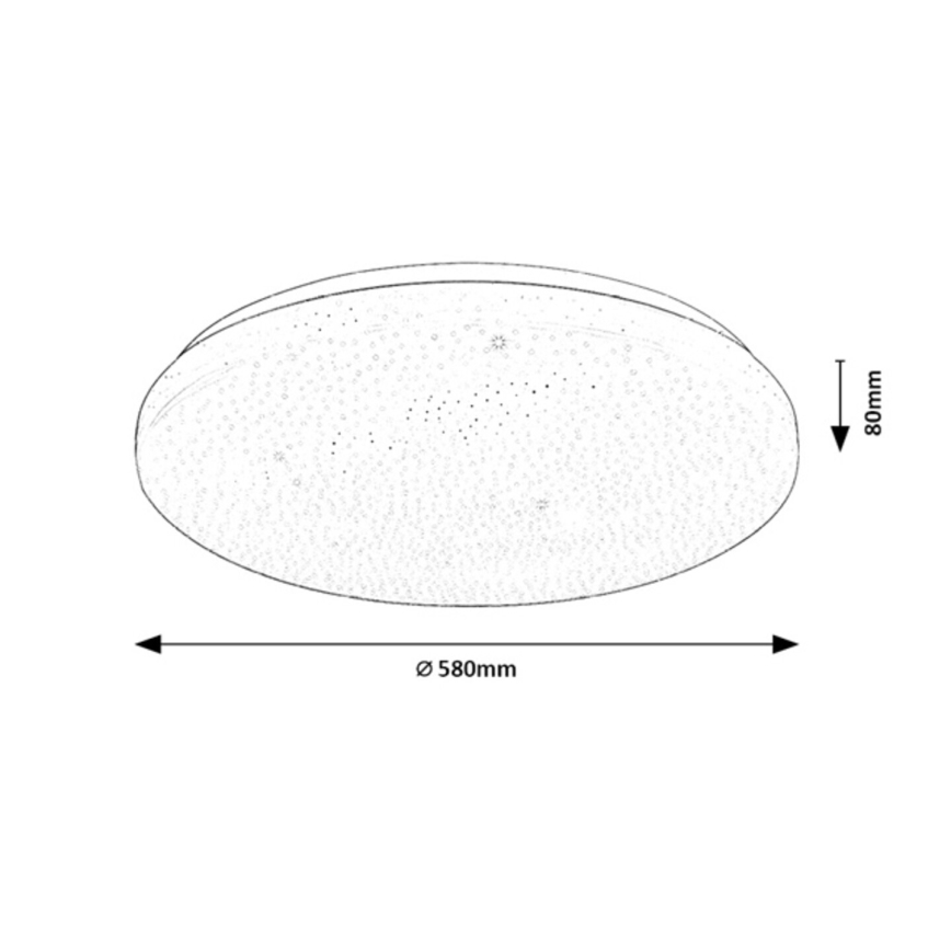 Rabalux - stmievateľné LED stropné svietidlo 60W/230V 3000-6500K pr. 58 cm + diaľkové ovládanie