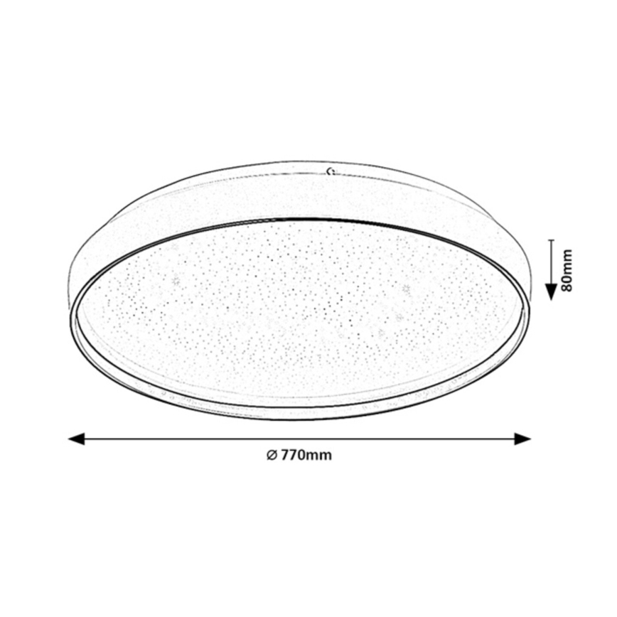 Rabalux - LED stmievateľné stropné svietidlo LED/80W/230V 3000-6500K pr. 77 cm + diaľkové ovládanie