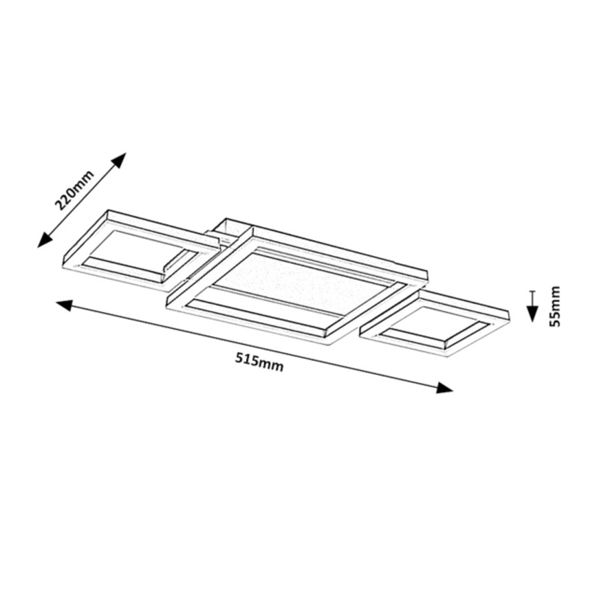 Rabalux - LED stropné svietidlo LED/24W/230V 51,5x22 cm