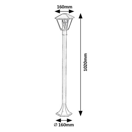 Rabalux - Vonkajšia lampa 1xE27/40W/230V IP44